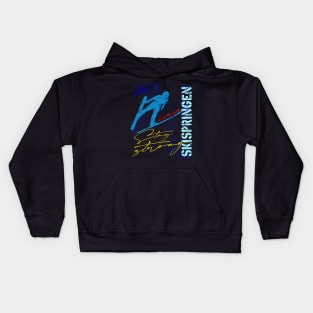 Ski Jumping Ski Jumper Winter Sports Kids Hoodie